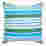 Image of Thread Office Blue Stripe Woven Scatter Cushion with Feather Blend Inner, 50cm x 50cm