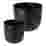 Image of Thread Office Black Hammered Black Planters, Set of 2