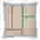 Image of Thread Office Cotton Slub with Black Step Stitch Scatter Cushion with Feather Blend Inner, 50cm x 50cm