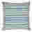 Image of Thread Office Blue Variegated Stripe Scatter Cushion with Feather Blend Inner, 50cm x 50cm