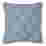 Image of Thread Office Checkerboard Tufted Stone Blue Scatter Cushion with Feather Blend Inner, 60cm x 60cm