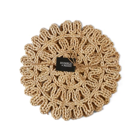 Image of Humble & Mash Natural Scalloped Placemats, Set of 2