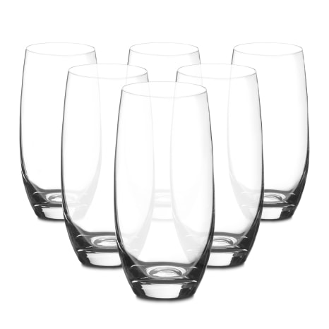 Image of Crane Crystal Club Tall Drinking Glasses, Set of 6
