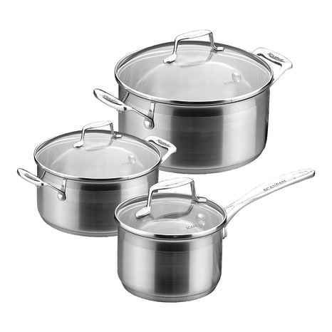 Jamie Oliver by Tefal Kitchen Essential Stainless Steel Cookware Set 3  Piece - Yuppiechef