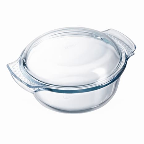 Image of Pyrex Classic Easy Grip Round Glass Casserole with Lid