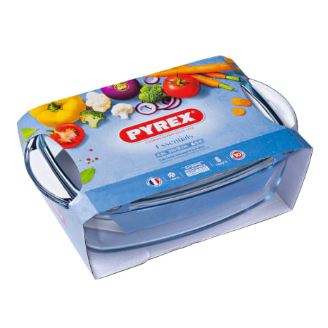 Image of Pyrex Essentials Glass Rectangular Casserole Dish with Lid