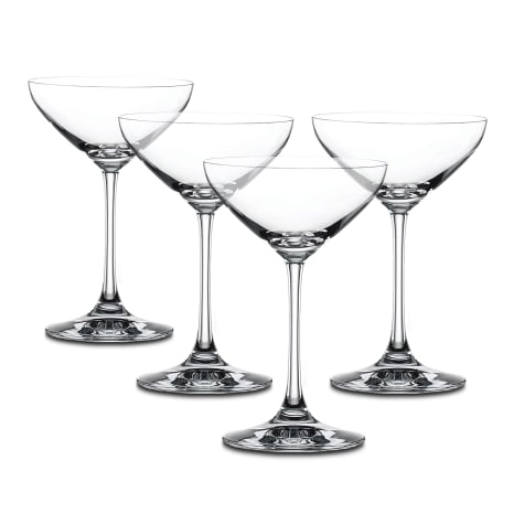 Image of Spiegelau Lead-Free Crystal Champagne Saucer Glasses, Set of 4