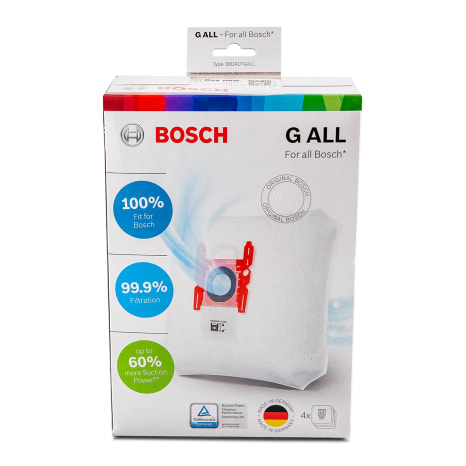 Image of Bosch Type G ALL Vacuum Cleaner Bags, Pack of 4