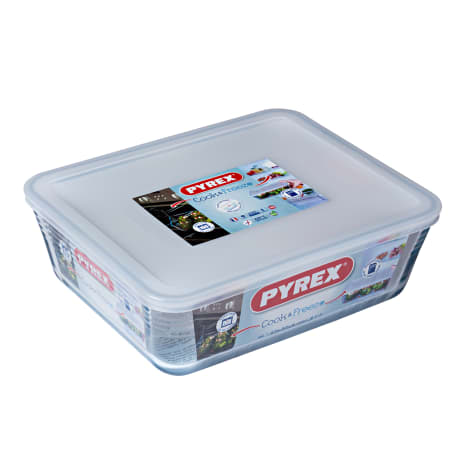 Image of Pyrex Cook & Freeze Rectangular Dish with Clear Plastic Lid