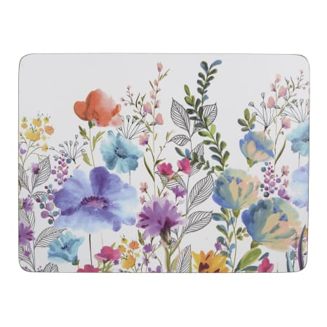 Image of Creative Tops Meadow Floral Rectangular Cork Placemats