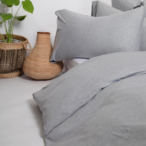 Image of The T Shirt Bed Company Soft Grey Duvet Cover Set