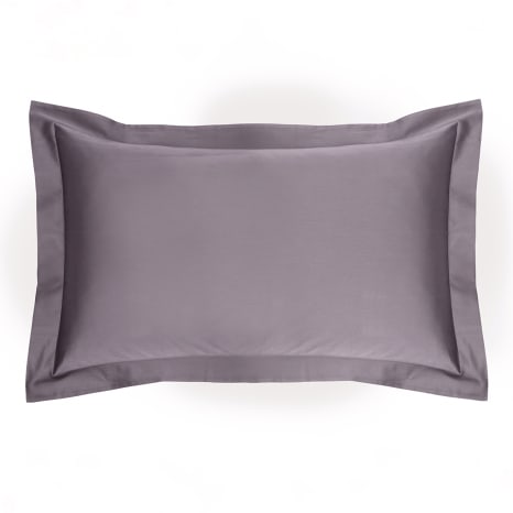 Image of Linen Drawer Graphite 400 Thread Count Egyptian Cotton Satin Stitch Pillowcases, Set of 2