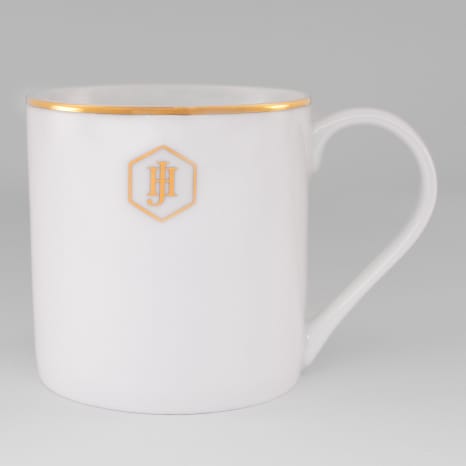 Image of JAN Gold Band Coffee Porcelain Mugs, Set of 4