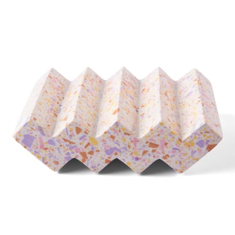 Image of Alkaline Zigzag Terrazzo Soap Dish