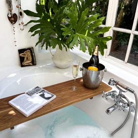 Image of Laid Back Company Oak Bath Caddy Table