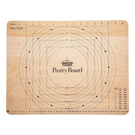 Image of KitchenCraft Home Made Wooden Pastry Board with Measures