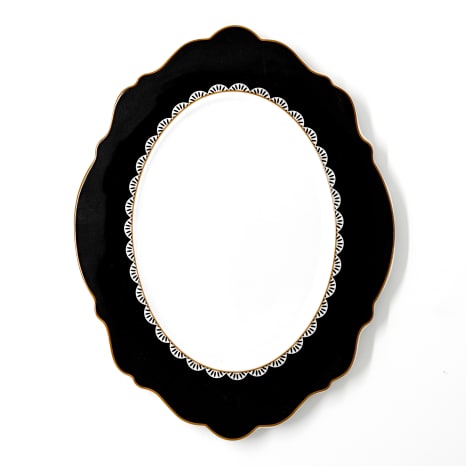 Image of Jenna Clifford Black Rose Oval Platter, 36cm