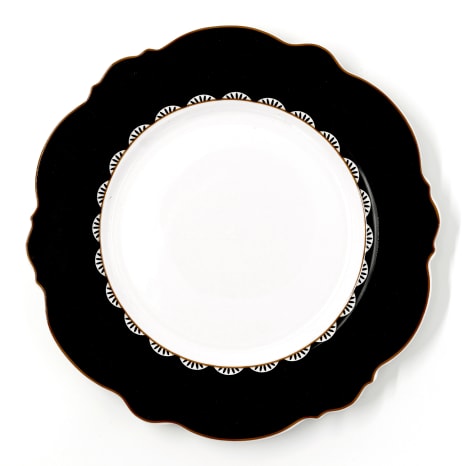 Image of Jenna Clifford Black Rose Dinner Plates, Set of 4