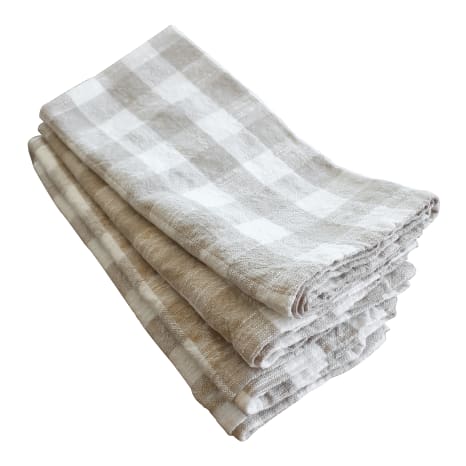 Image of Linen House Oxford Check Napkins, Set of 4
