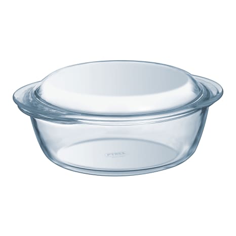 Image of Pyrex Round Glass Casserole with Lid