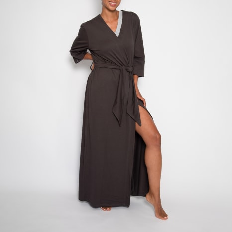 Image of The T Shirt Bed Company The Maxi Gown in Deep Charcoal