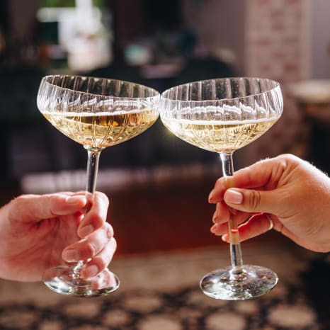 Image of Ngwenya Glass Optic Vulindlela Champagne Coupe Glasses, Set of 4