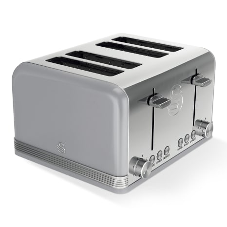 Image of Swan Retro 4-Slice Toaster, 1600W