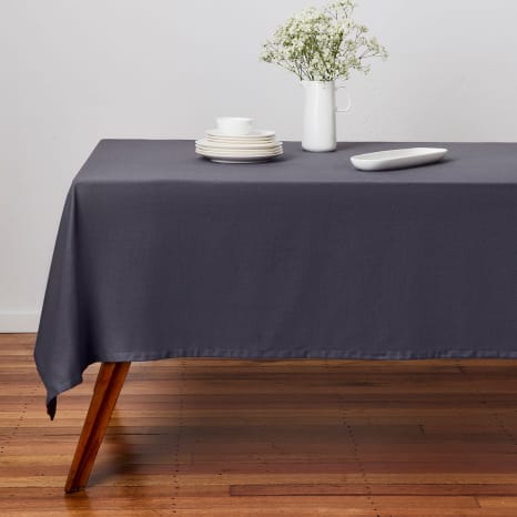 Image of Maxwell & Williams Cotton Classics Rectangular Slate Tablecloth