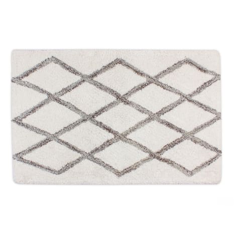 Image of Thread Office Crisscross Shaggy Bath Mat, 50cm x 80cm
