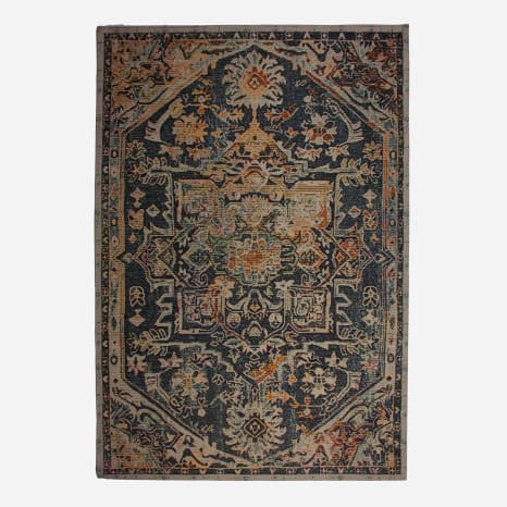 Image of Thread Office Blue Persian Printed Rug, 160cm x 230cm
