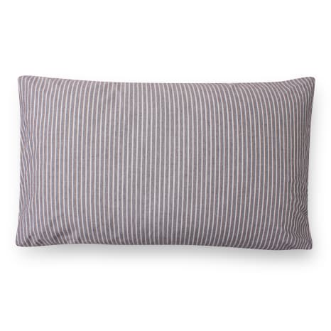 Image of Thread Office Charcoal Cotton Yarn Dye Stripe Pillowcases, Set of 2