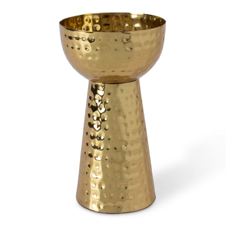 Image of Thread Office Hammered Brass Pillar Candle Holder