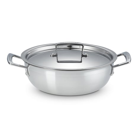 Image of Le Creuset 3 Ply Stainless Steel Non-Stick Chef's Casserole, 24cm