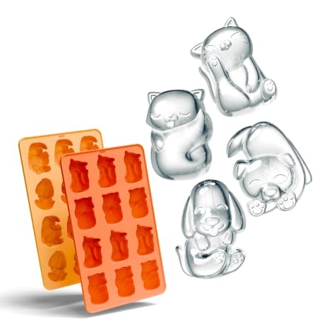 Image of Zoku Cat & Dog Ice Trays, Set of 2