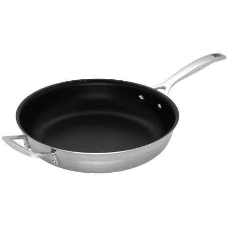 Image of Le Creuset 3 Ply Stainless Steel Non-Stick Frypan with Helper Handle, 32cm