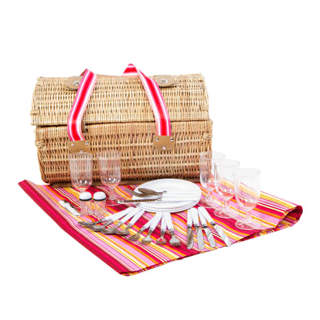 Image of Gift Baskets Fiesta Barrel 5-Person Picnic Basket