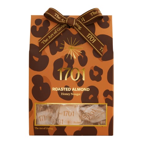Image of 1701 Leopard Print Roasted Almond Honey Nougat Box, 160g