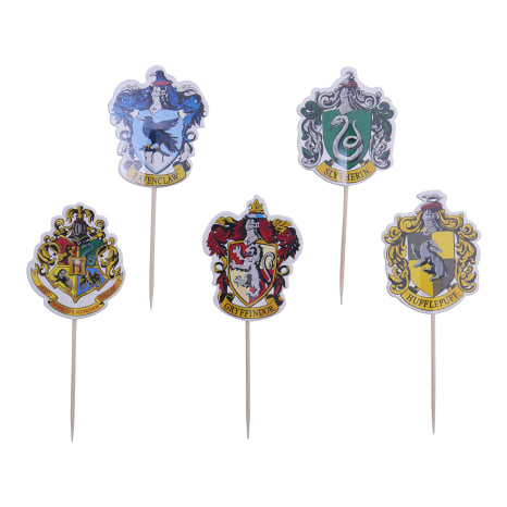 Image of PME Harry Potter Hogwarts Crests Cake Toppers, Pack of 15
