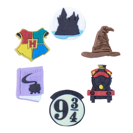 Image of PME Harry Potter Hogwarts Edible Sugar Decorations, Set of 6