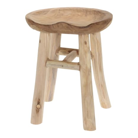 Image of H & S Collection Teak Wood Stool