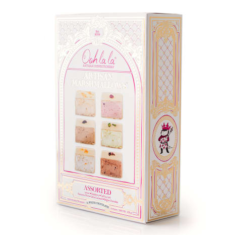 Image of Ooh La La Artisan Confectionery Assorted Artisan Marshmallows in White Chocolate, 160g