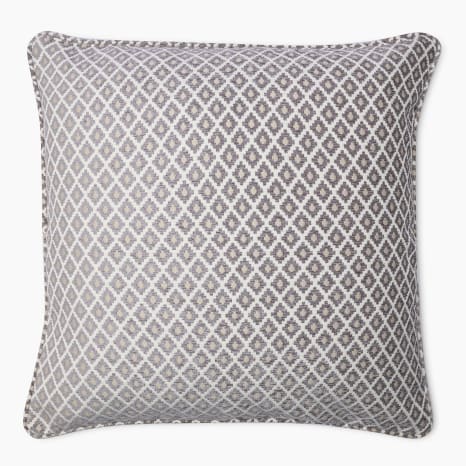 Image of Thread Office Grey Geo Chenille Scatter Cushion Cover, 60cm x 60cm