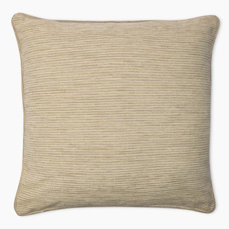 Image of Thread Office Natural Ticking Stripe Chenille Scatter Cushion Cover, 60cm x 60cm