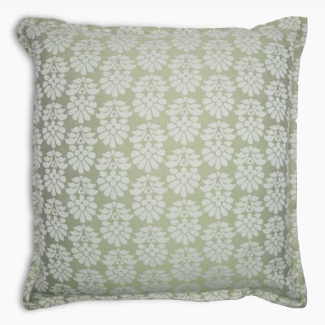 Image of Thread Office Sage Two Tone Floral Scatter Cushion Cover, 60cm x 60cm