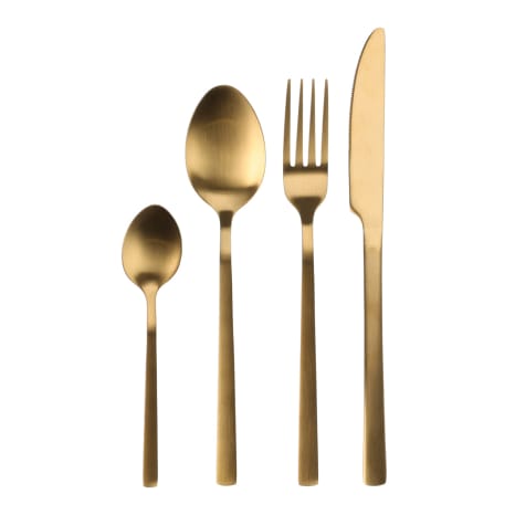 Image of Excellent Houseware Gold Cutlery Set, 16-Piece
