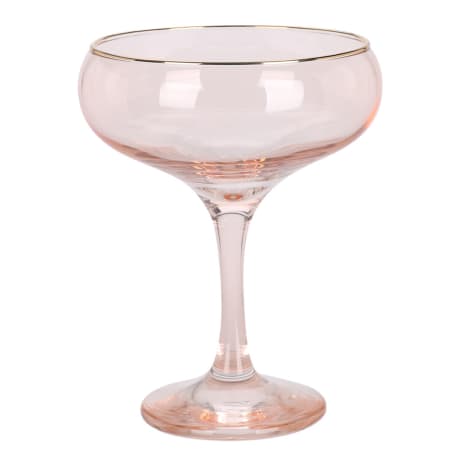 Image of Humble & Mash Blush Champagne Glass with Gold Rim, 270ml