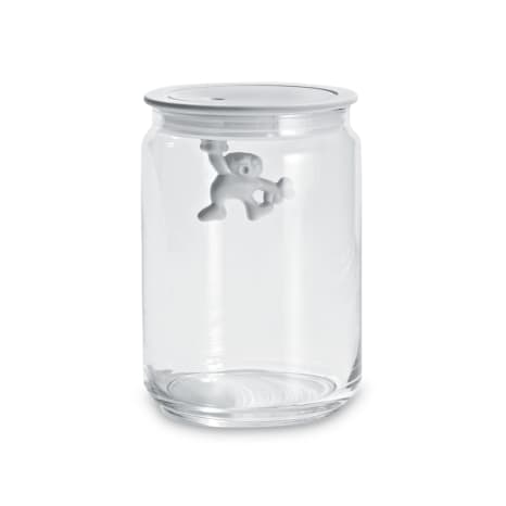 Image of Alessi Gianni Glass Jar with White Lid