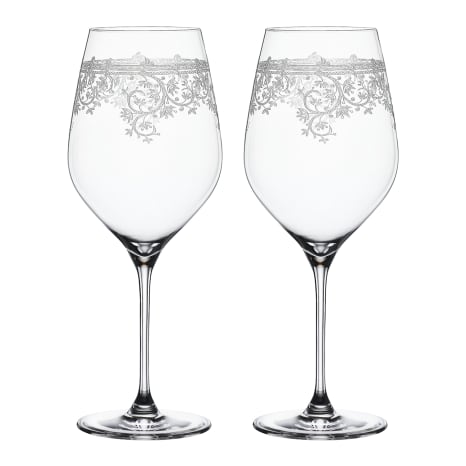 Image of Spiegelau Crystal Arabesque Bordeaux Glasses, Set of 2