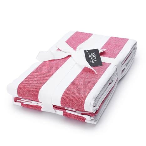 Image of Humble & Mash Red Striped Tablecloth