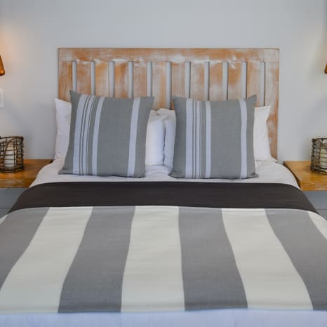 Image of Aranda Wild Dove & Natural Striped Mariner Melody Throw, 150cm x 200cm